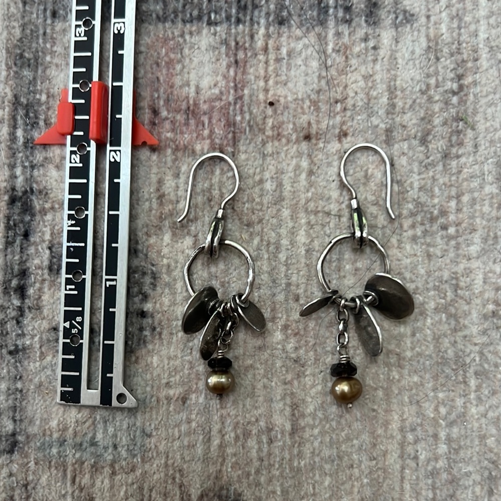 Silver dangle earrings